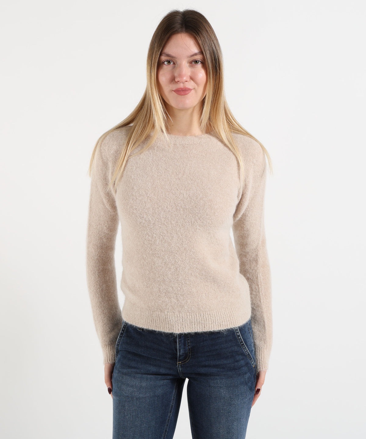 MAIDA MILA Maglione Donna Girocollo in Alpaca