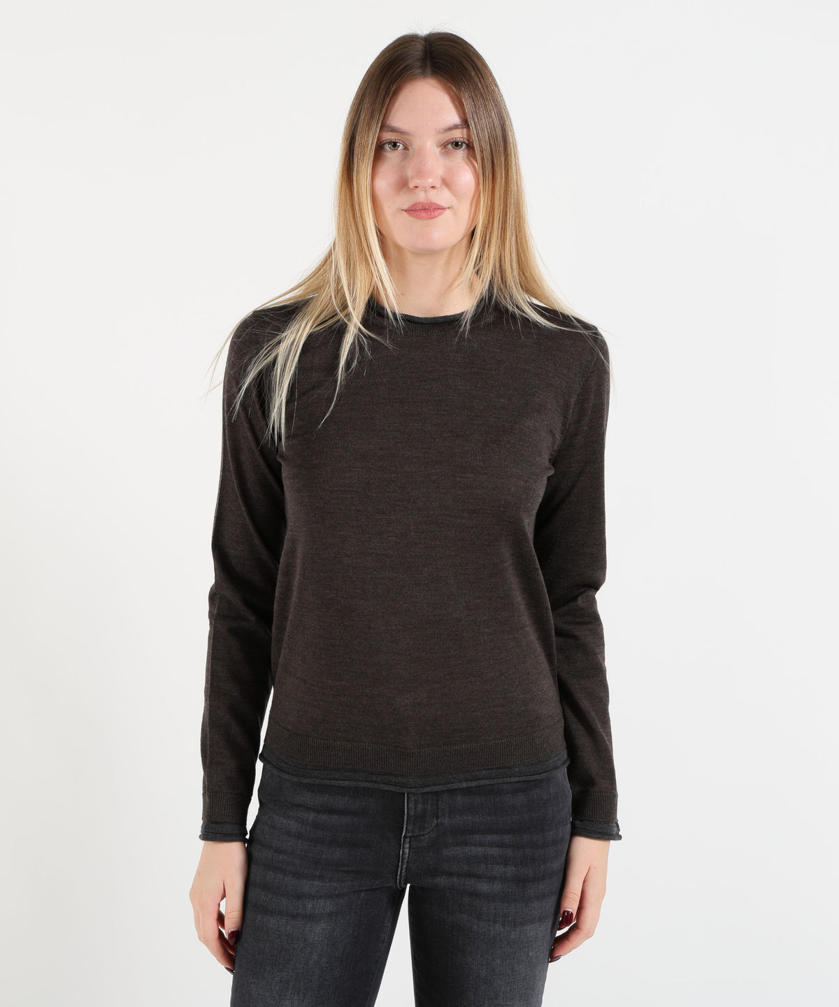 Knitwear P.A.R.O.S.H. Women's Crew-Neck Top Testa di moro | P.A.R.O.S.H.