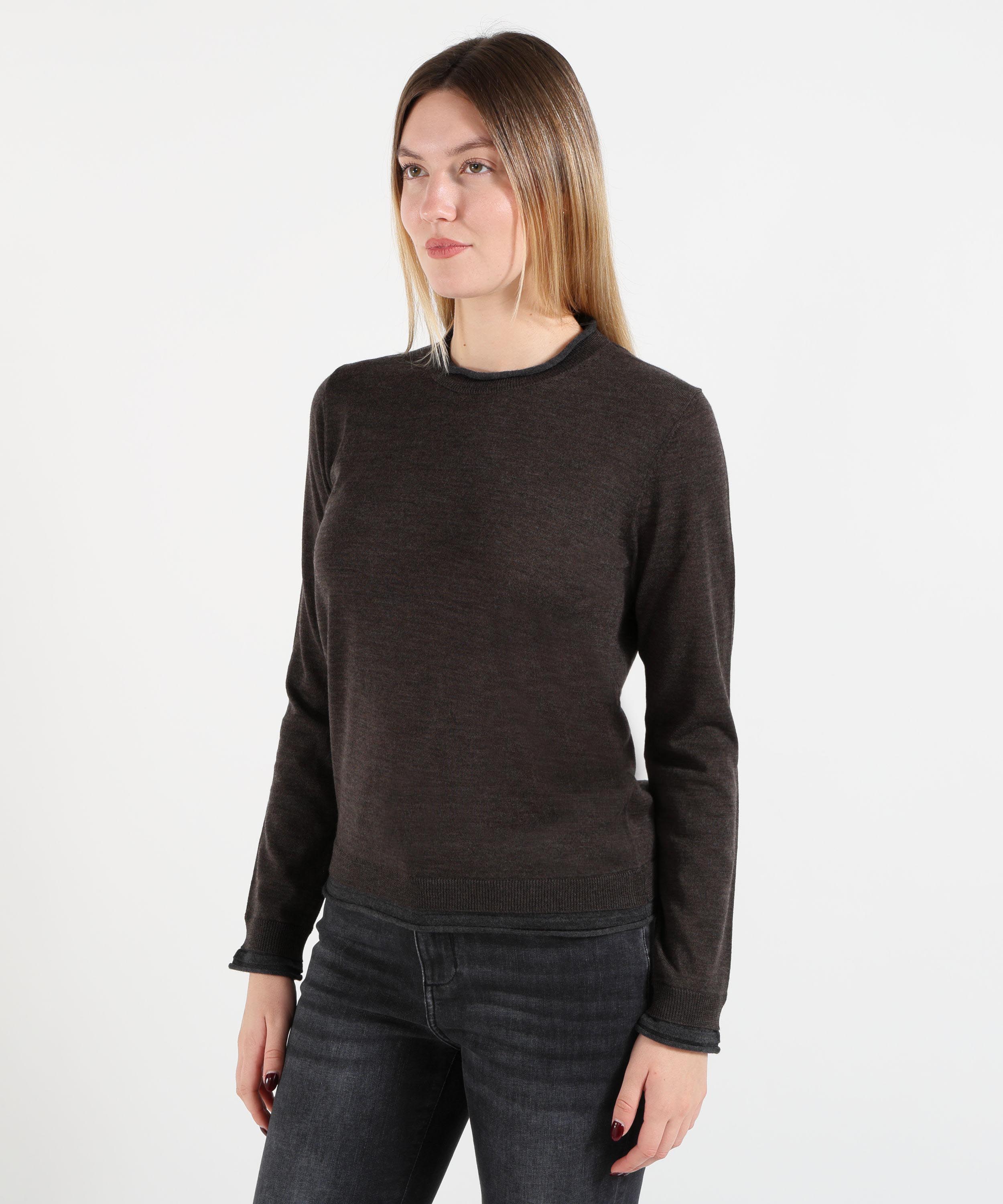 Knitwear P.A.R.O.S.H. Women's Crew-Neck Top Testa di moro | P.A.R.O.S.H.