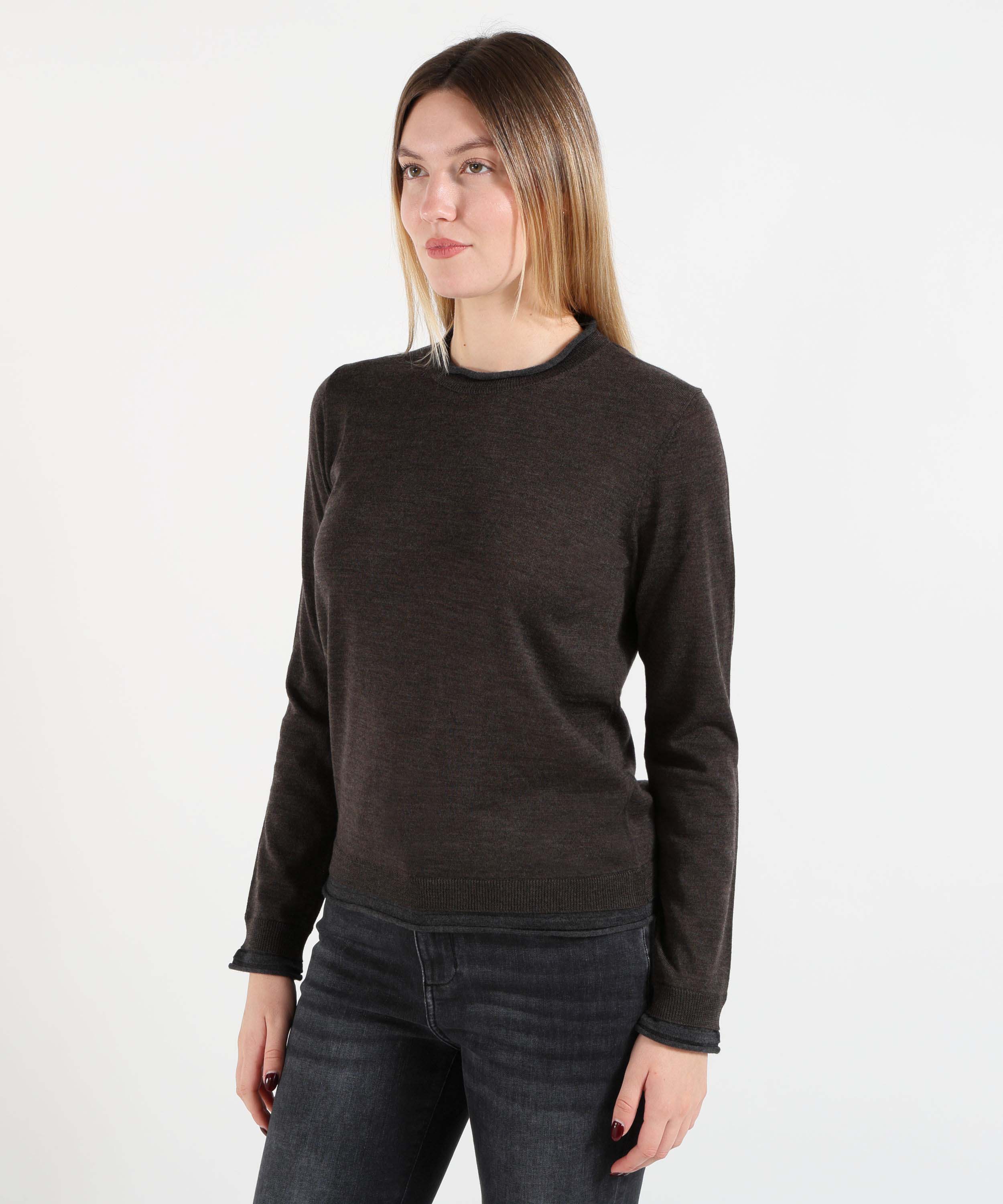 Knitwear P.A.R.O.S.H. Women's Crew-Neck Top Testa di moro | P.A.R.O.S.H.