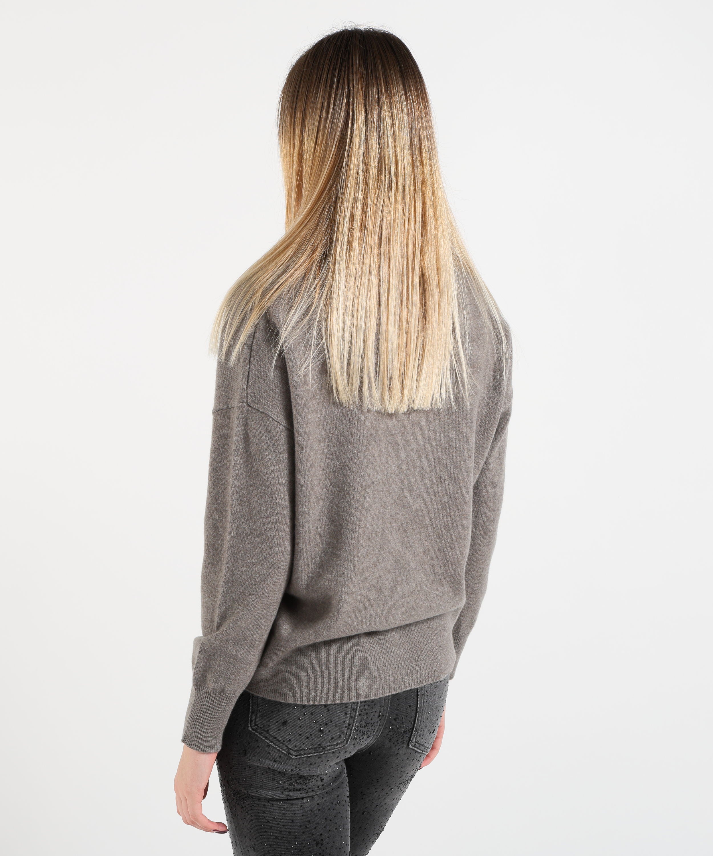 Cardigan KAOS Cardigan due bottoni Tortora | KAOS
