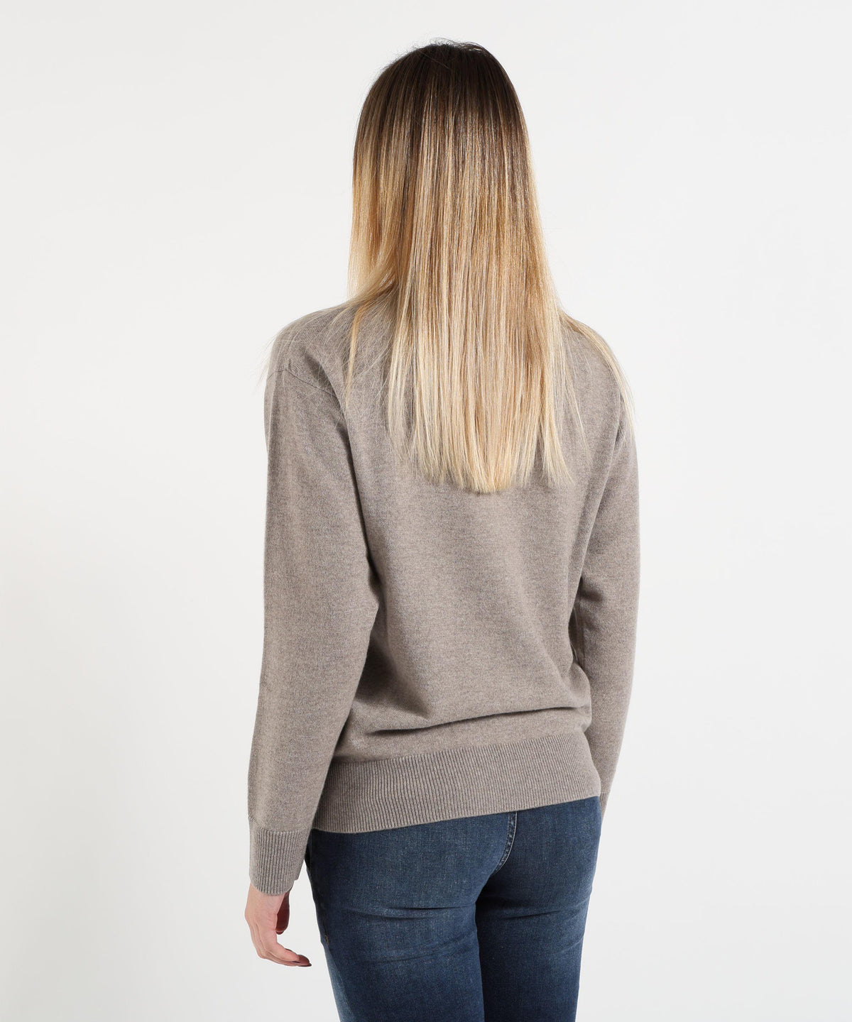 P.A.R.O.S.H. Jumper a collo crewneck in puro cashmere con spalle abbassate