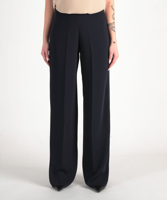 Trousers P.A.R.O.S.H. Women's Straight-Leg Cady Trousers Blu | P.A.R.O.S.H.