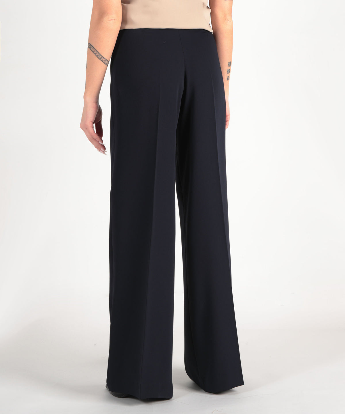 Trousers P.A.R.O.S.H. Women's Straight-Leg Cady Trousers Blu | P.A.R.O.S.H.