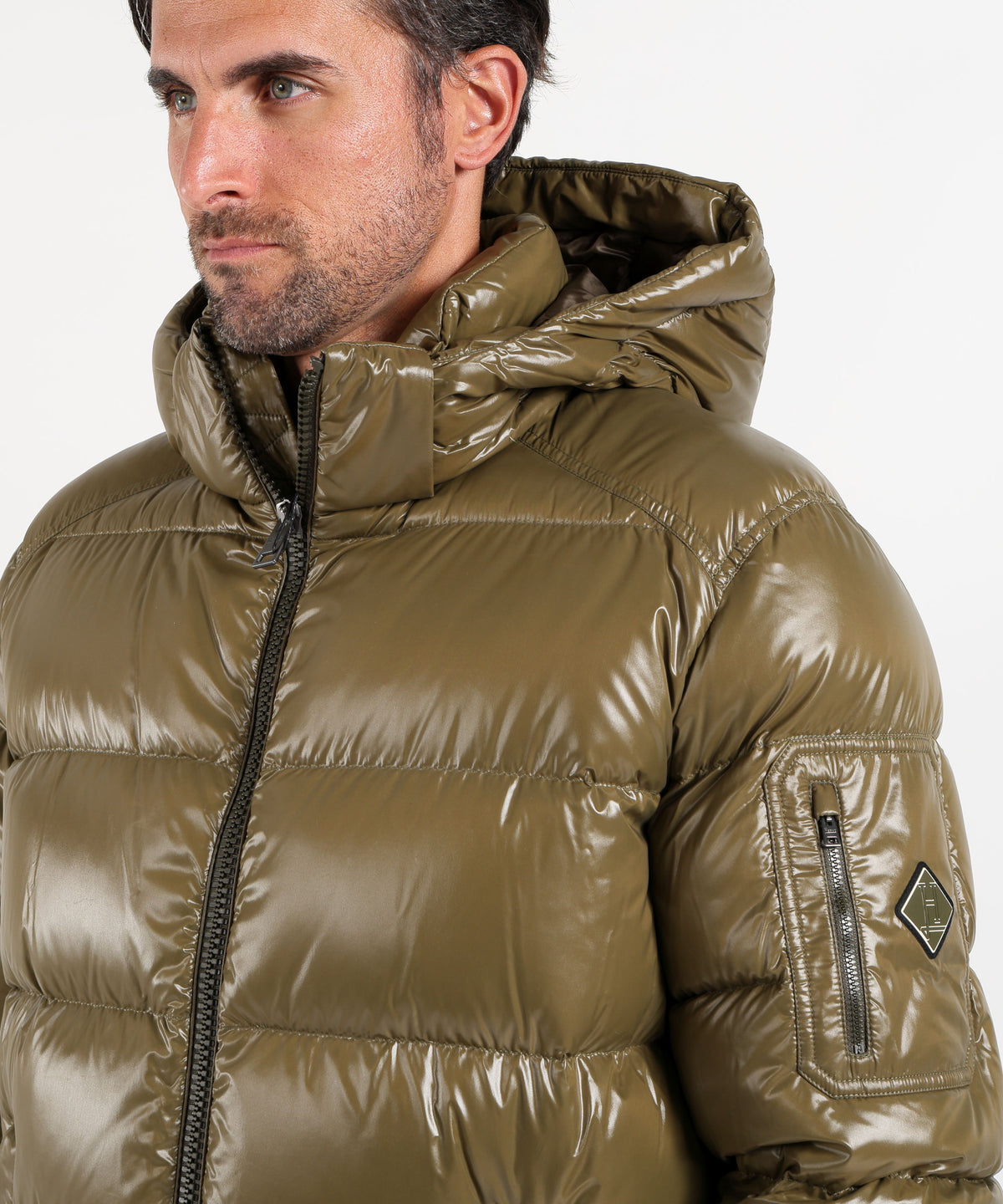 HERNO  Herno Men’s Glossy Down Jacket with Hood