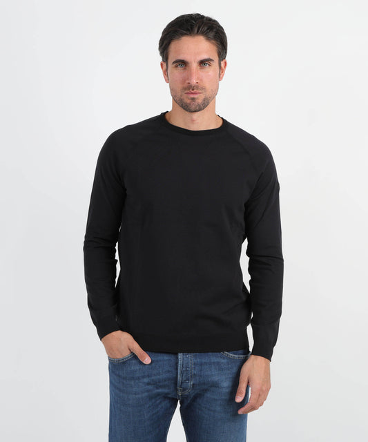 Maglie RRD Amos Cotton Round Knit Blu nero | RRD