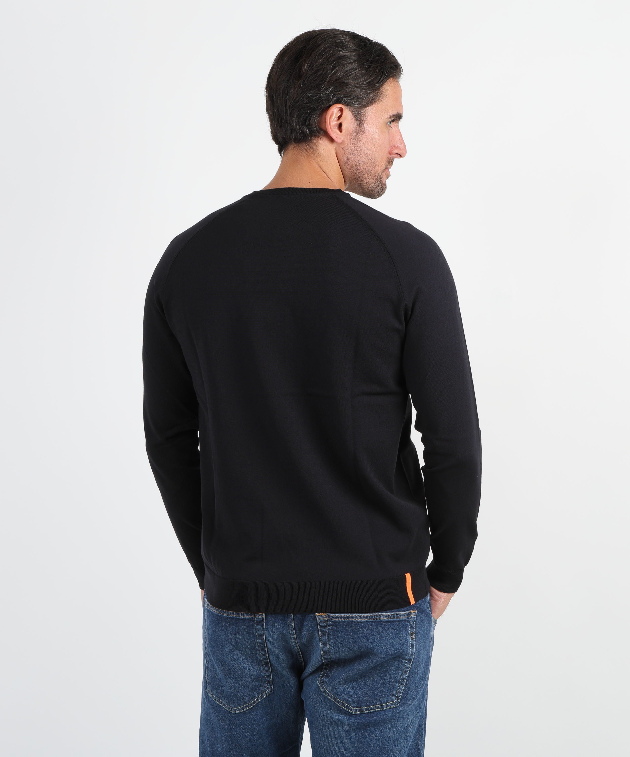 Maglie RRD Amos Cotton Round Knit Blu nero | RRD