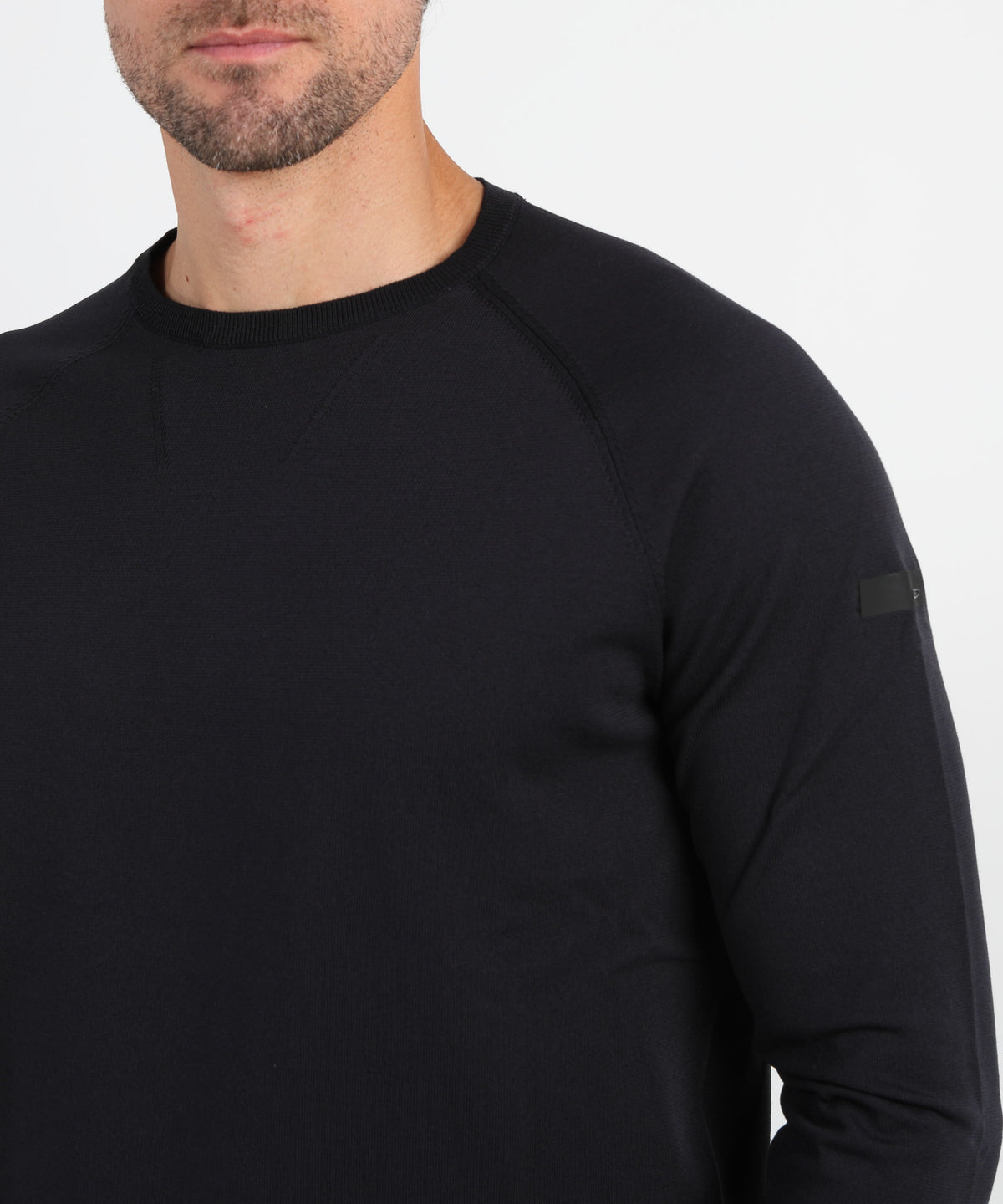 Maglie RRD Amos Cotton Round Knit Blu nero | RRD