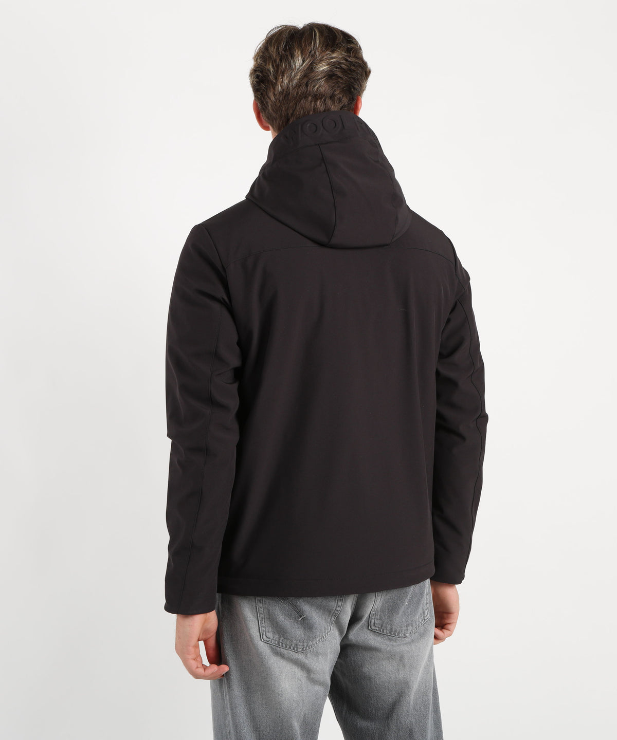 Jackets WOOLRICH Pacific Softshell Hooded Jacket Nero | WOOLRICH