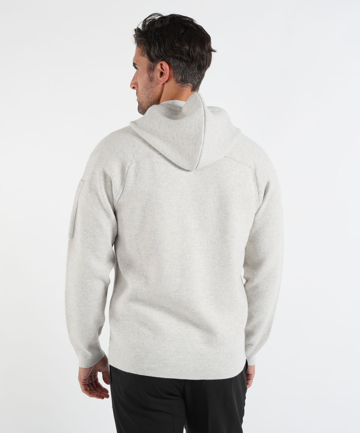 C.P. COMPANY Lambswool GRS con cappuccio con cerniera a maglia