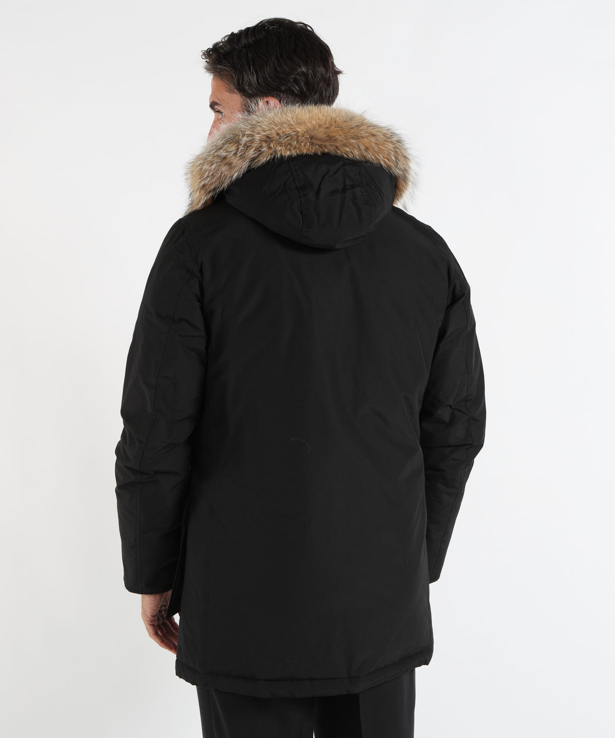 Parka WOOLRICH Arctic Parka in Ramar Cloth con pelliccia removibile Nero | WOOLRICH