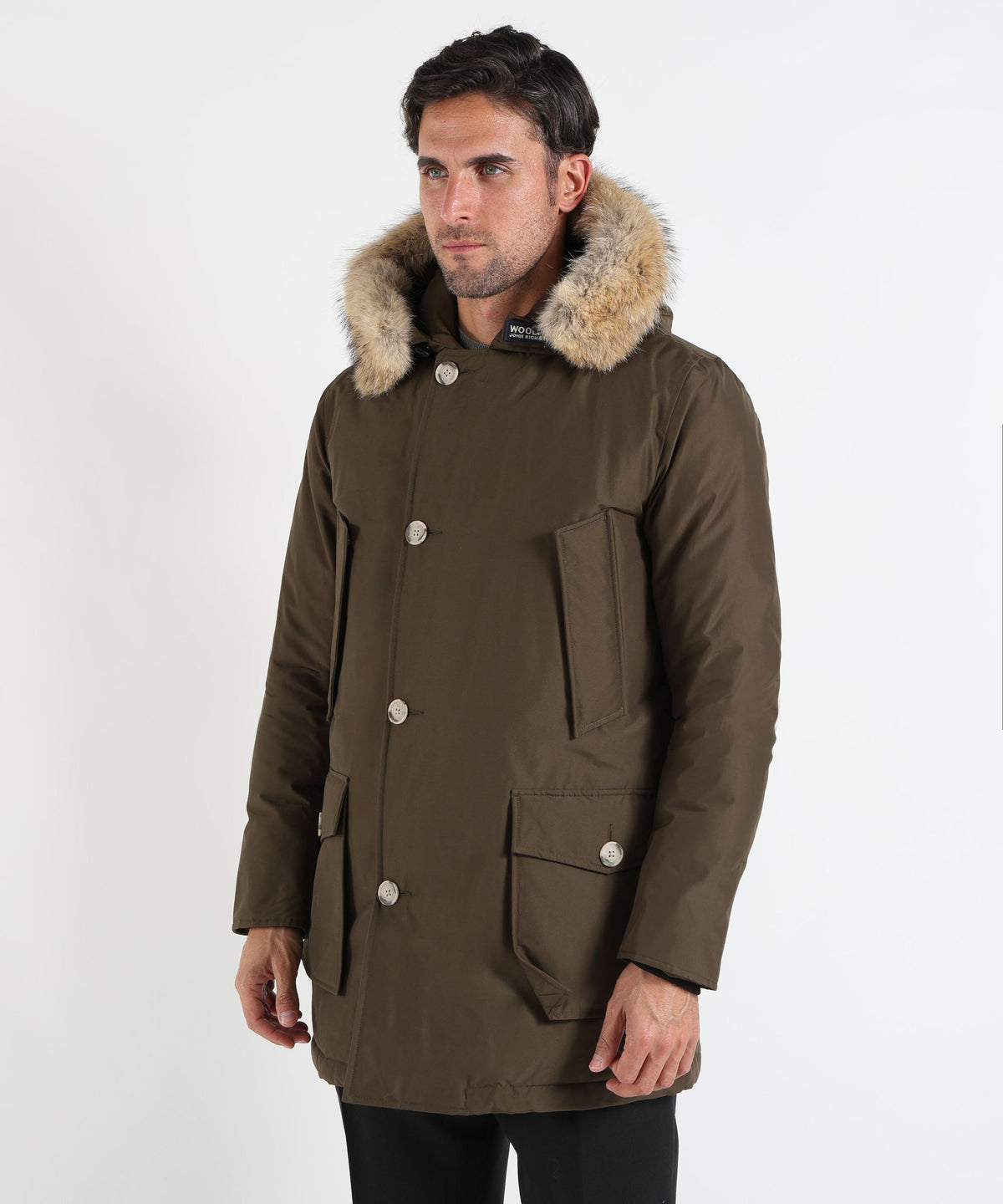 WOOLRICH Arctic Parka in Ramar Cloth con pelliccia removibile
