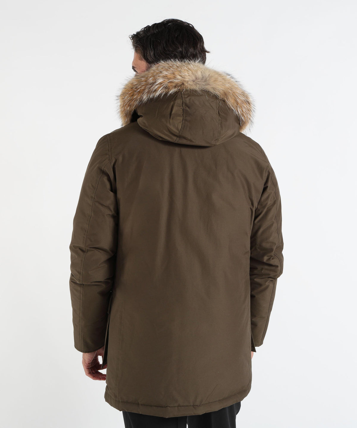Parka WOOLRICH Arctic Parka in Ramar Cloth con pelliccia removibile Verde | WOOLRICH