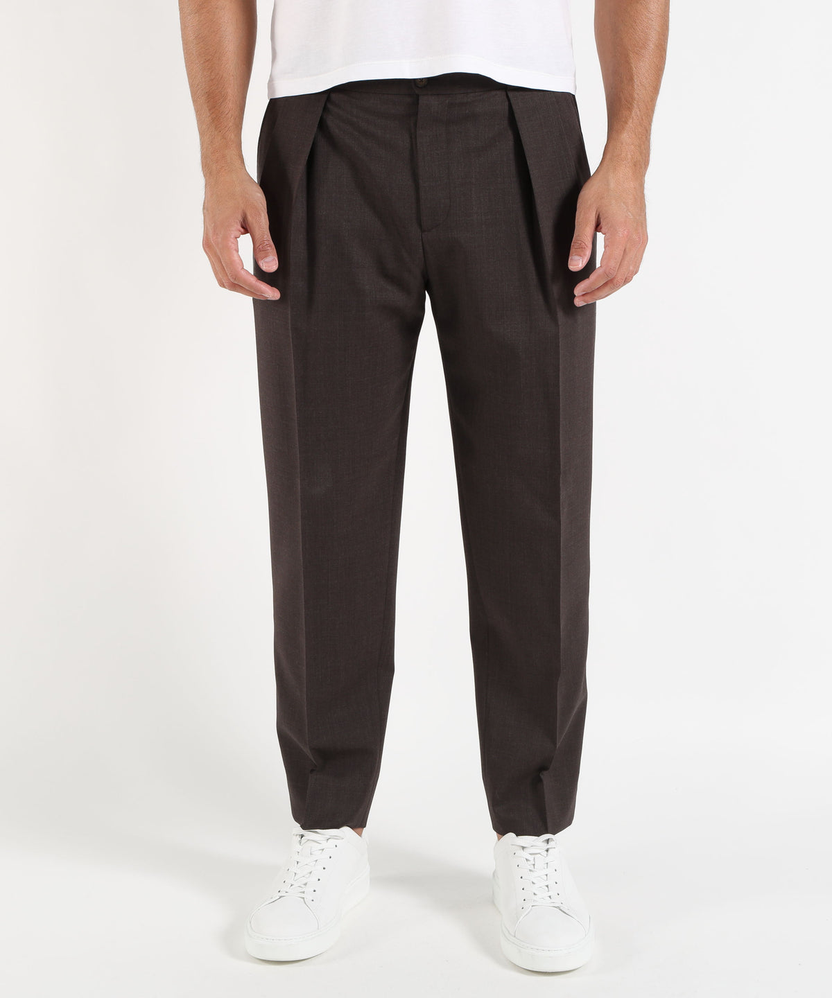 BRIGLIA Pantaloni in misto lana stretch