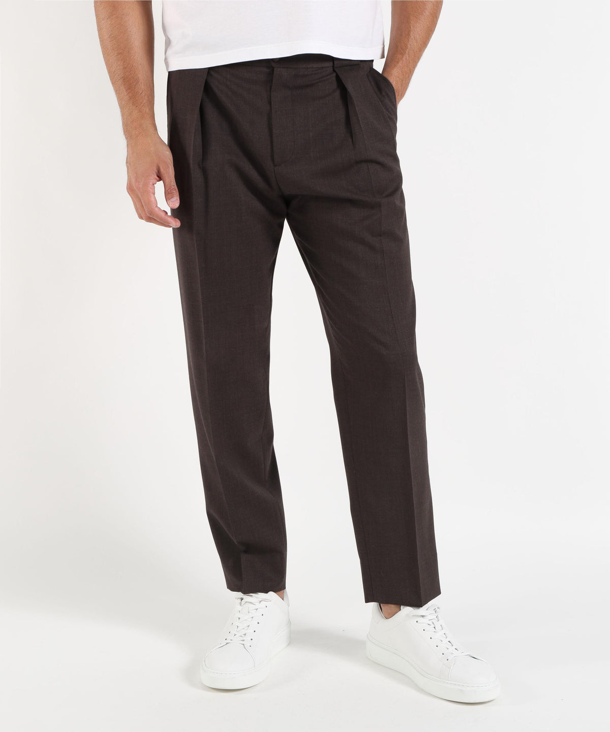 Pantaloni BRIGLIA Pantaloni in misto lana stretch Moro | BRIGLIA