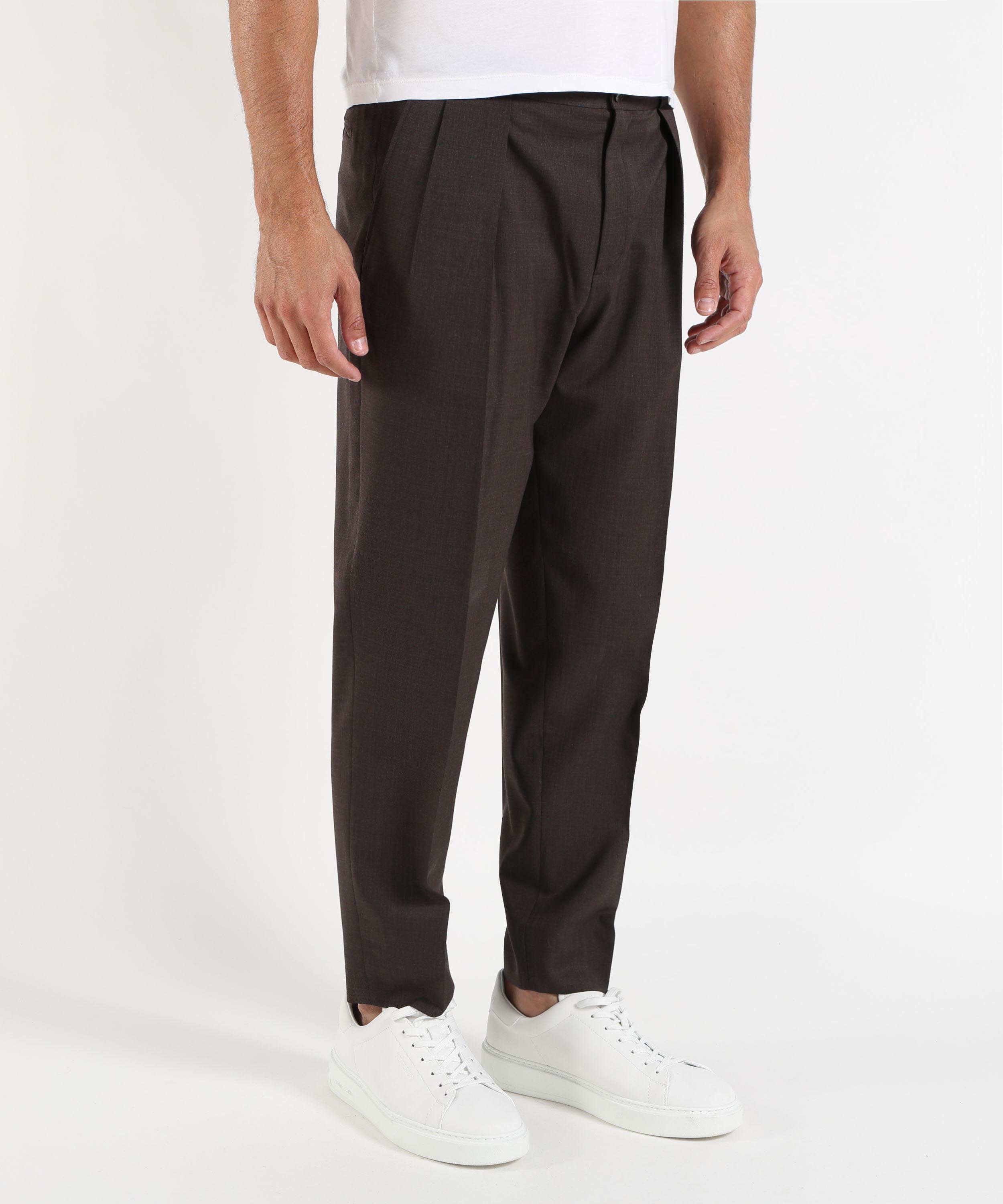 Pantaloni BRIGLIA Pantaloni in misto lana stretch Moro | BRIGLIA