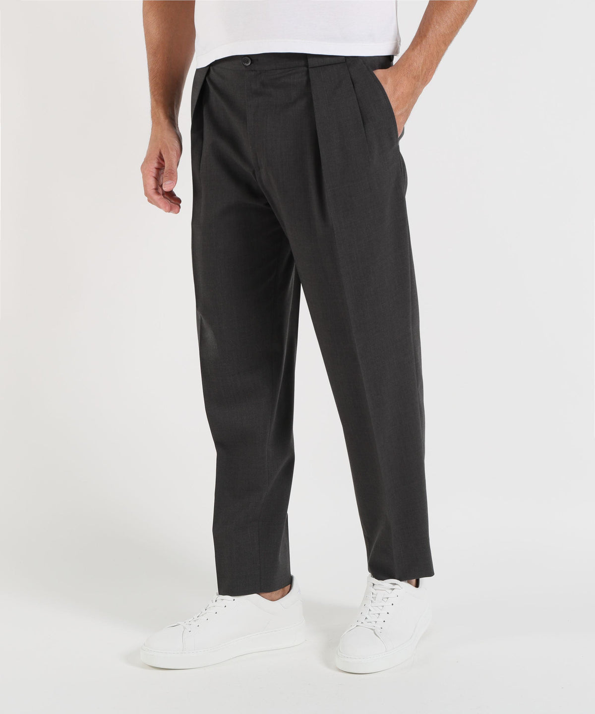 Pantaloni BRIGLIA Pantaloni in misto lana stretch Grigio | BRIGLIA