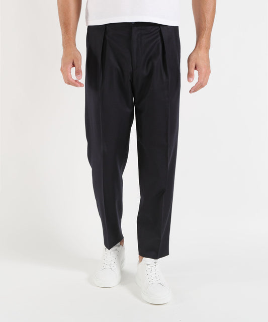 Pantaloni BRIGLIA PORTOBELLO S in Flanella Tinto Pezza Blu | BRIGLIA