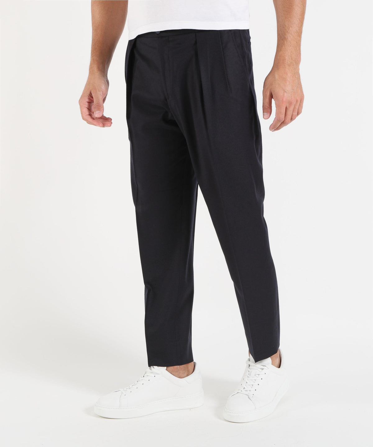 Pantaloni BRIGLIA PORTOBELLO S in Flanella Tinto Pezza Blu | BRIGLIA