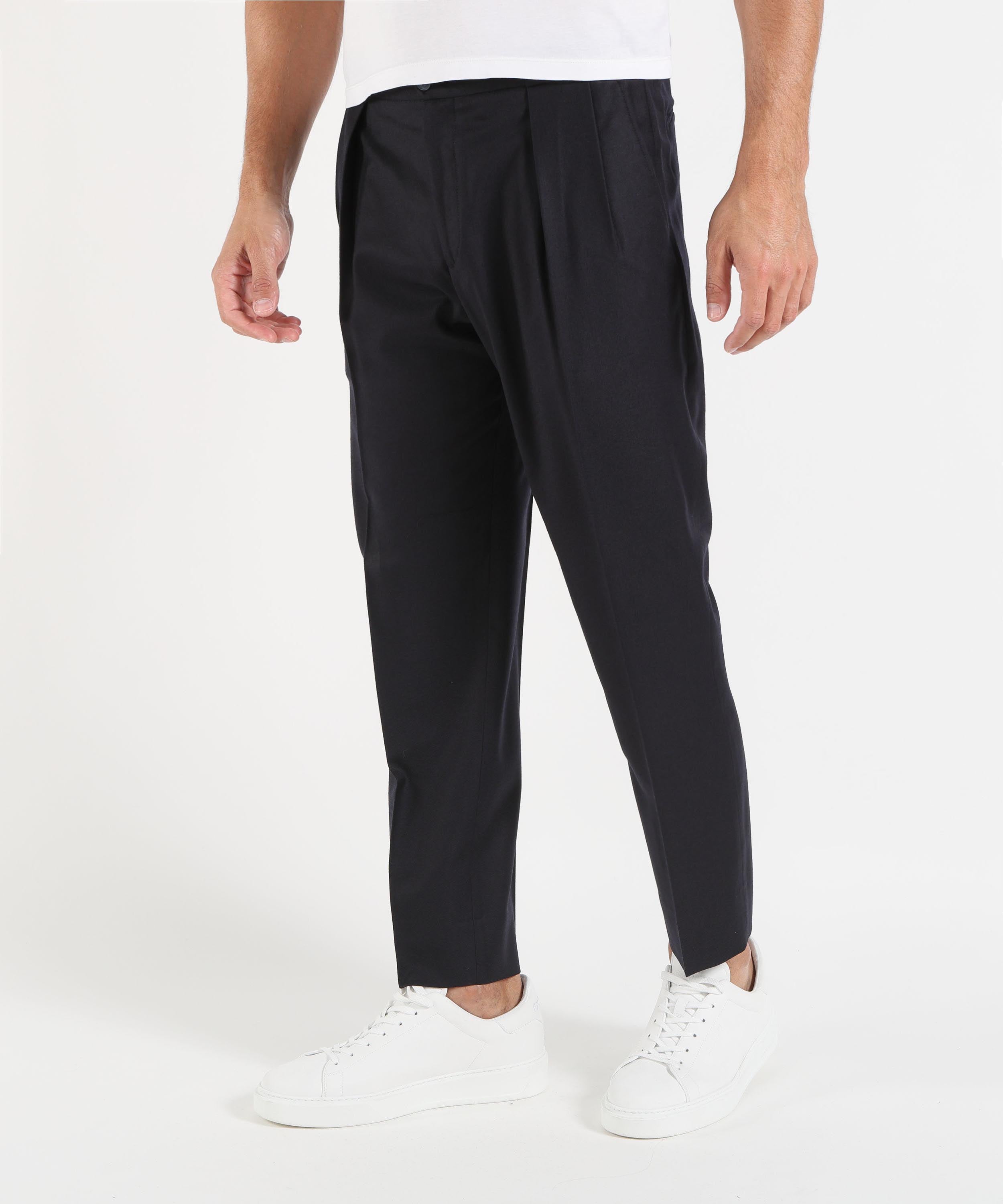 Pantaloni BRIGLIA PORTOBELLO S in Flanella Tinto Pezza Blu | BRIGLIA