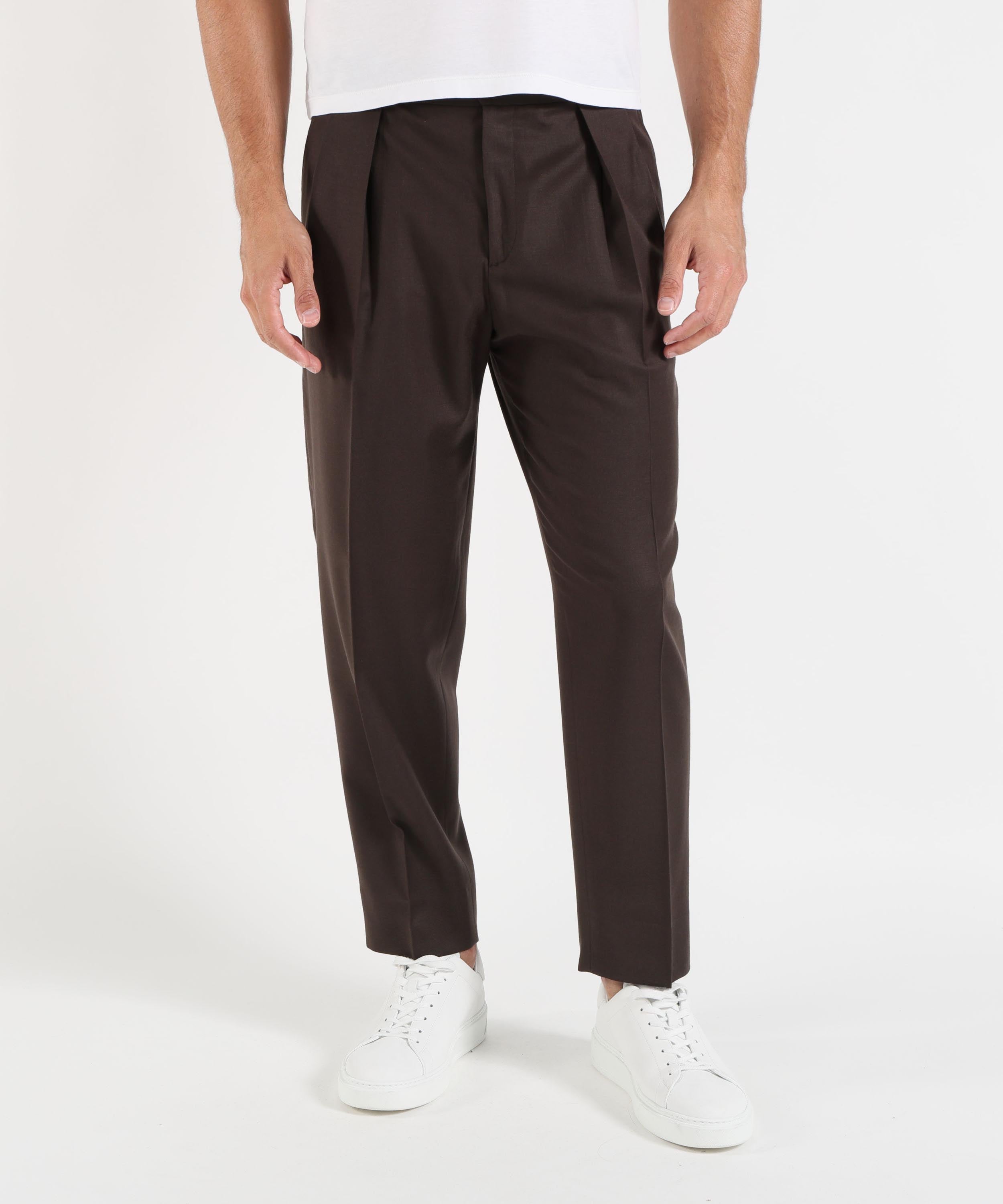Pantaloni BRIGLIA PORTOBELLO S in Flanella Tinto Pezza Marrone | BRIGLIA