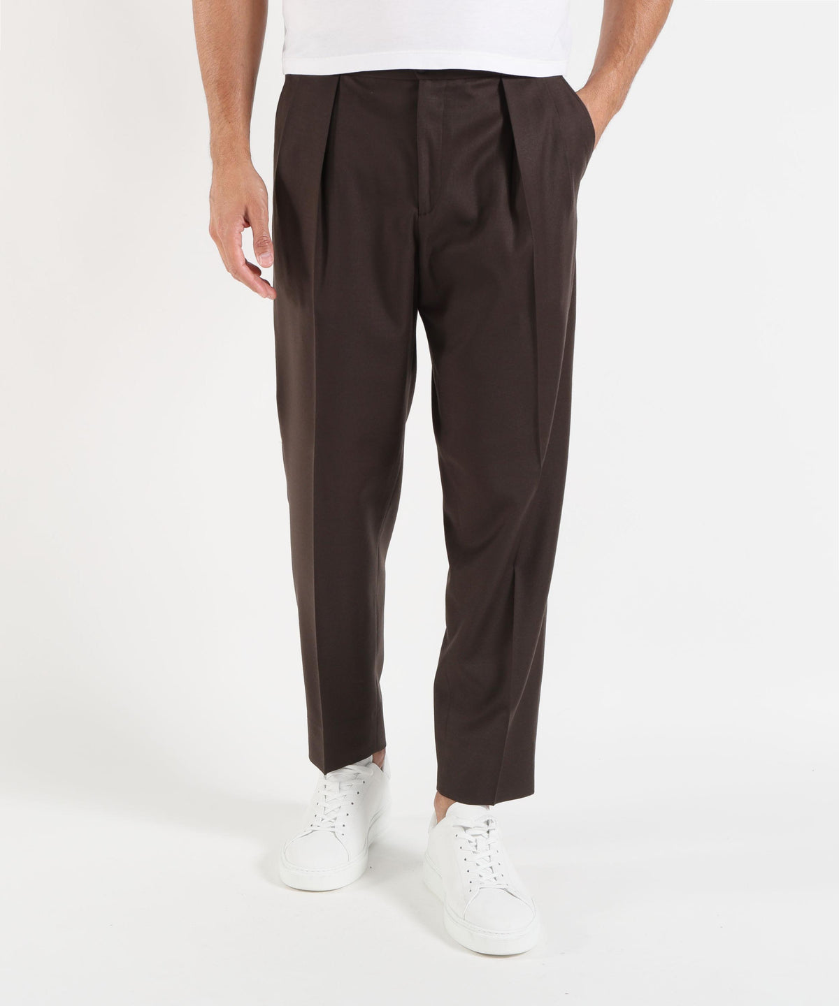 Pantaloni BRIGLIA PORTOBELLO S in Flanella Tinto Pezza Marrone | BRIGLIA