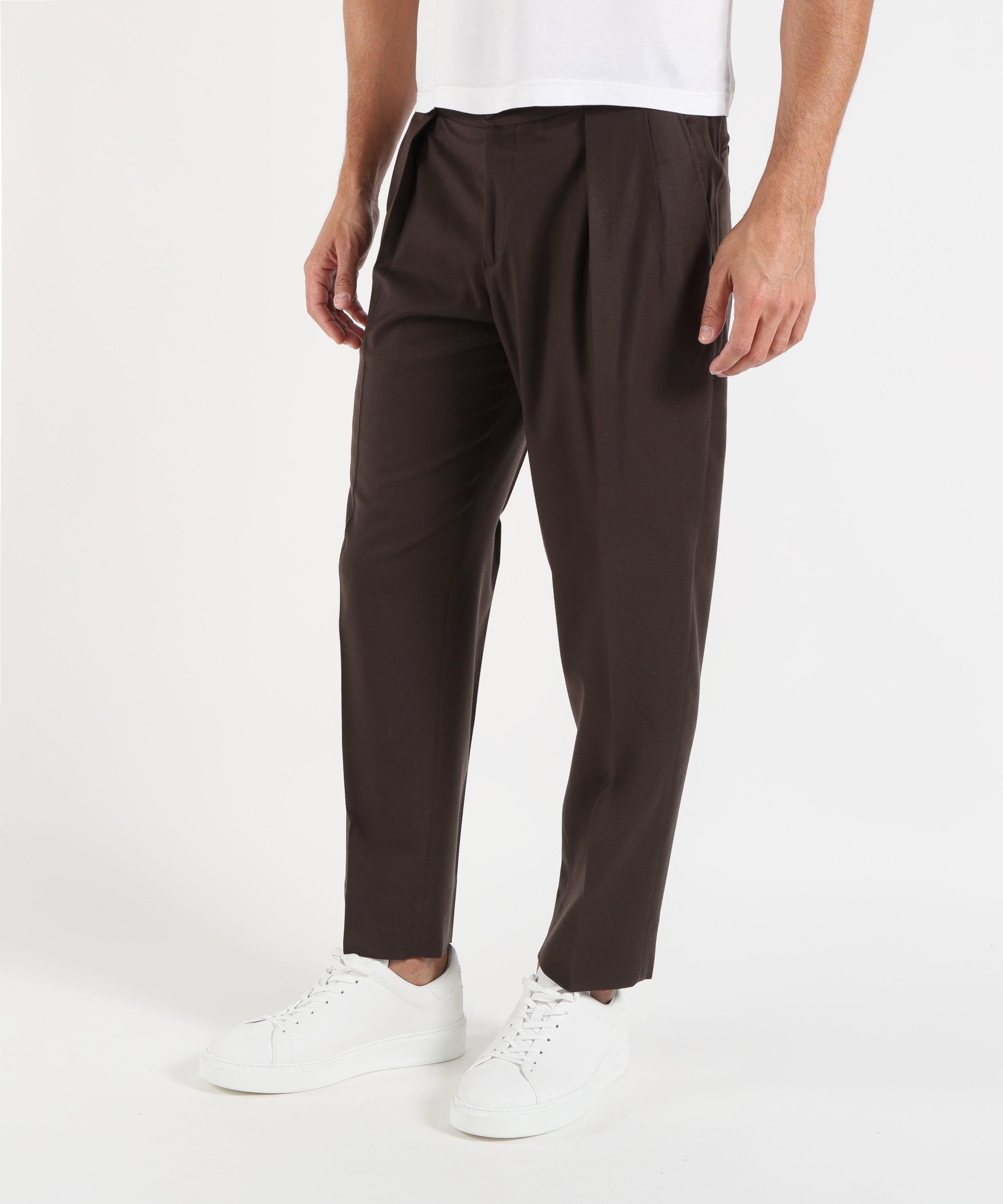 Pantaloni BRIGLIA PORTOBELLO S in Flanella Tinto Pezza Marrone | BRIGLIA