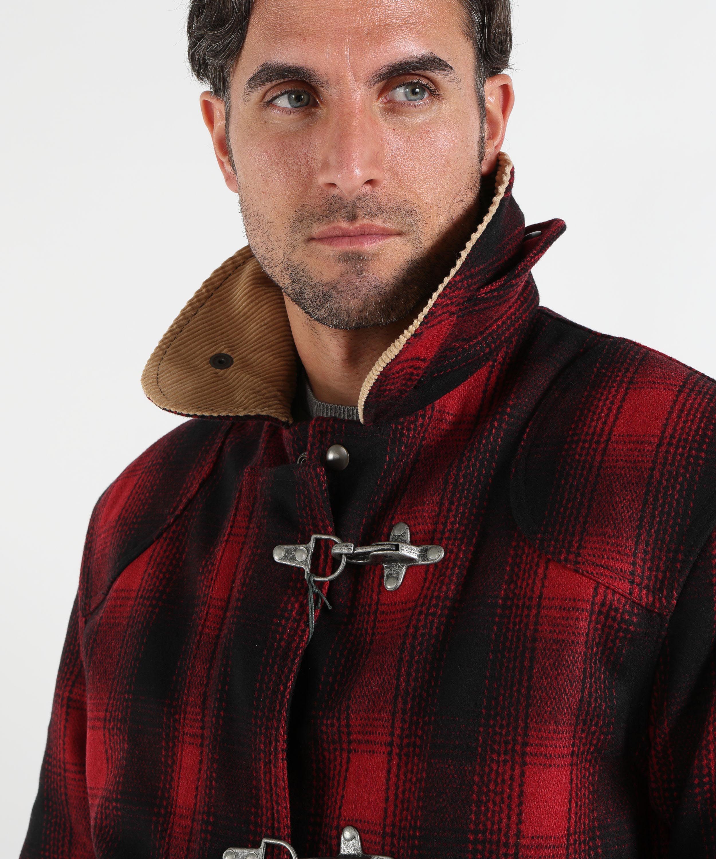 Giacche CHESAPEAKE'S Giacca Uomo Chesapeake’s Bedford Wool Check in Pura Lana Rosso | CHESAPEAKE'S