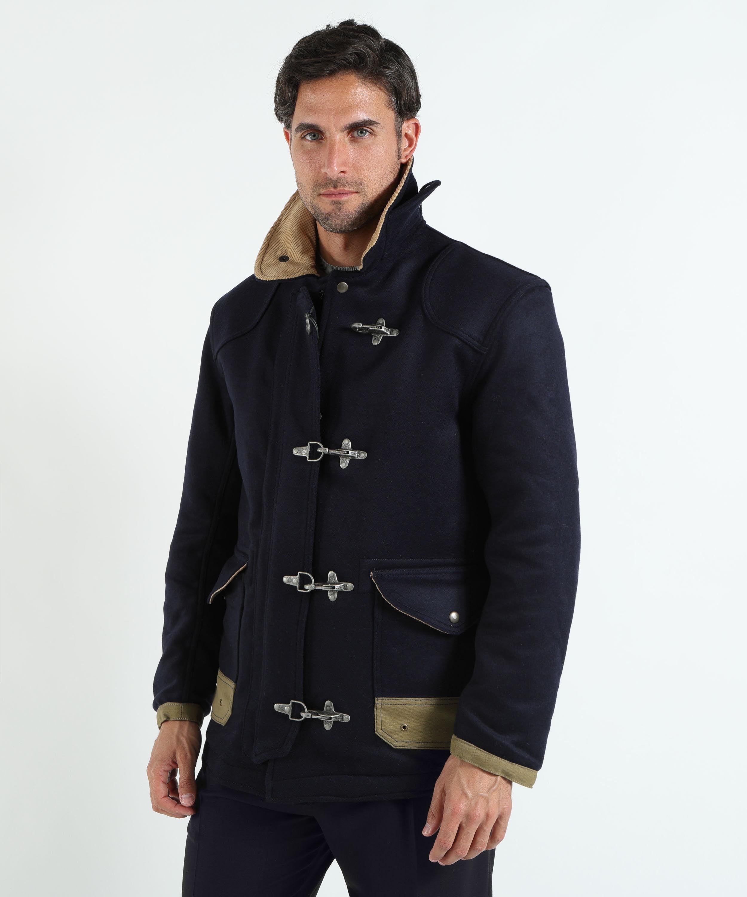 Giacche CHESAPEAKE'S Giacca Uomo Chesapeake’s Bedford Wool Check in Pura Lana Blu | CHESAPEAKE'S