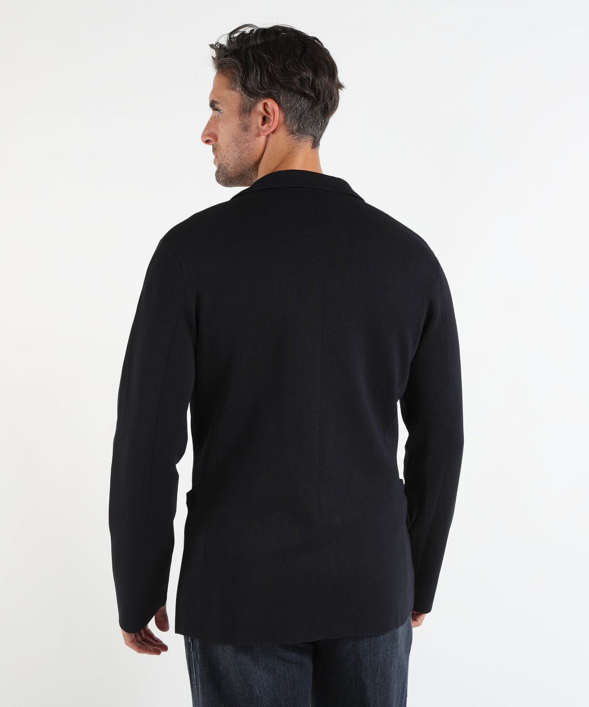 EMPORIO ARMANI Blazer monopetto in tessuto punto stoffa Travel Essential