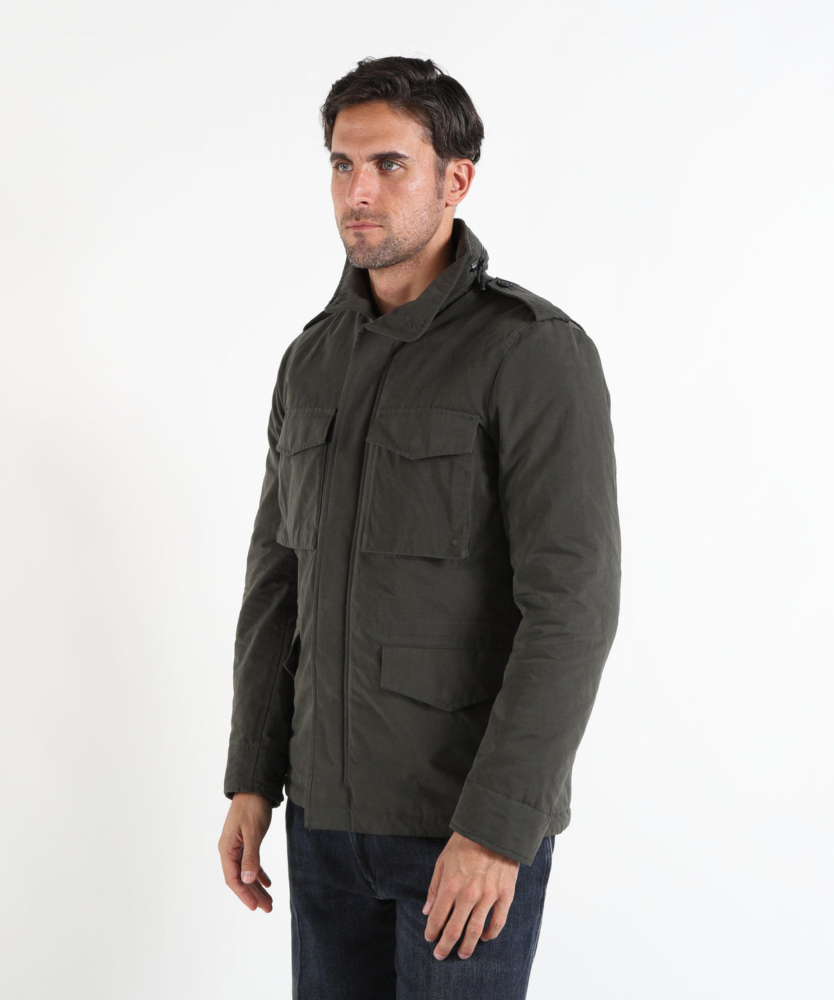 ASPESI MINI FIELD JACKET COT IN TELA DI MISTO COTONE
