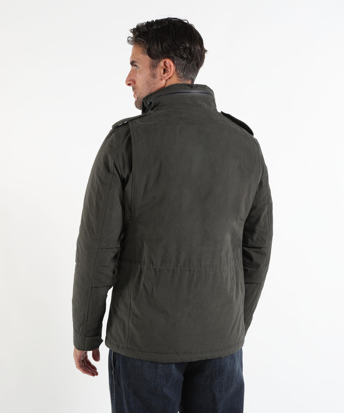 Giacche ASPESI MINI FIELD JACKET COT IN TELA DI MISTO COTONE Grigio | ASPESI
