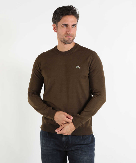 Maglie LACOSTE pullover girocollo Nocciola | LACOSTE