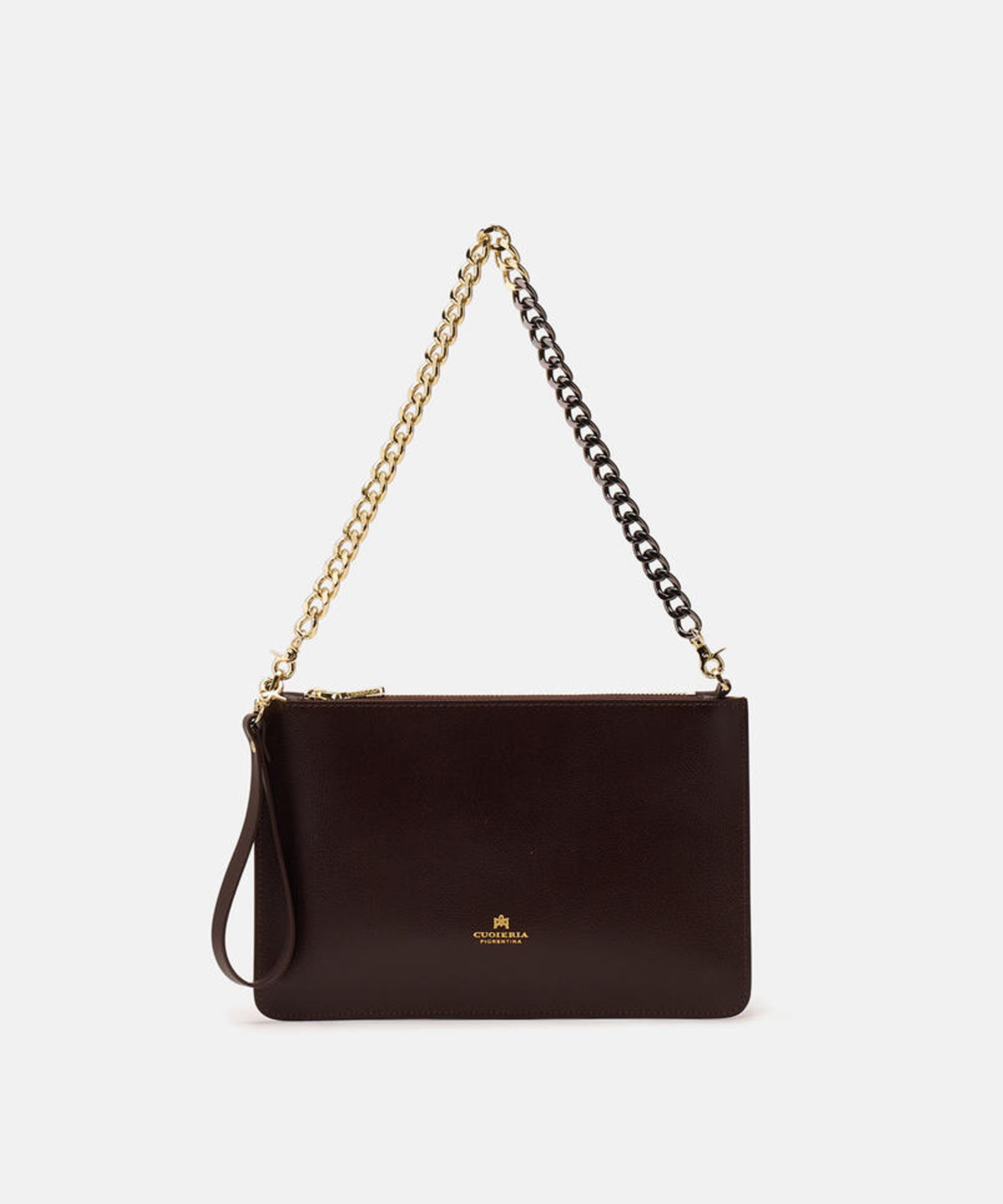 Pochette CUOIERIA FIORENTINA  Alice pochette media con bracciale Testa di moro | CUOIERIA FIORENTINA
