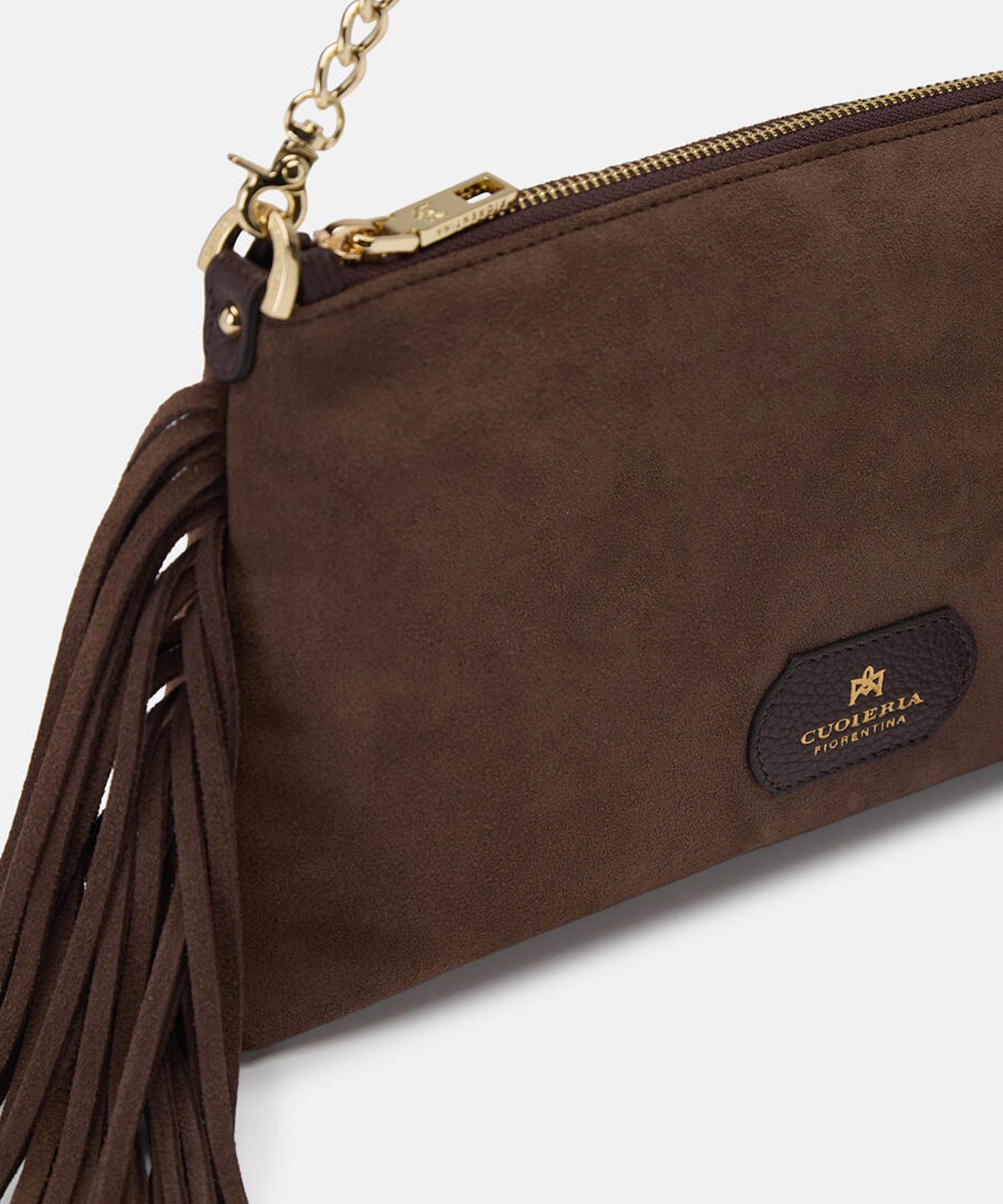 Pochette CUOIERIA FIORENTINA  BORSA
Capsula Folk Marrone | CUOIERIA FIORENTINA